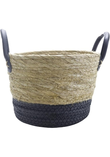 T.concept Dekoratif Dayanıklı Rattan Hasır Sepet Küçük Boy