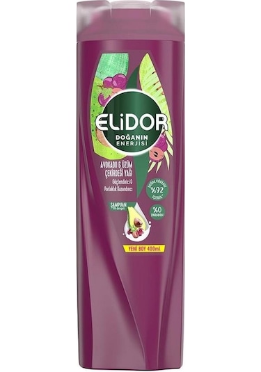 Elidor Avokado & Üzüm Çekirdeği Yağı Şampuan 400 ML