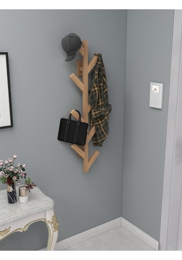 Eryatex Dekoratif Doğal Ahşap Elbise Askısı Duvar Askısı Askılık Askı Duv (527255370)