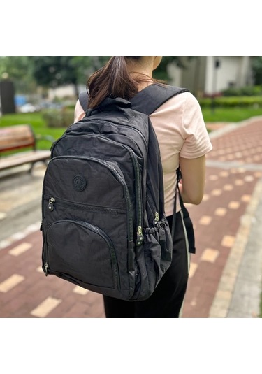 Honeybeeshop Yeşil Ordu Büyük Minimalist Spor Sırt Çantası Dayanıklı Nylon Laptop Tablet Bölmeli Yeşil Ordu