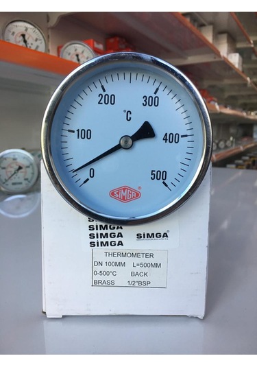 Simga 100 MM 500 Derecelik Taş Fırın Termometresi 50 Cm Boylu