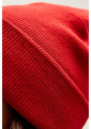 Bad Bear Label Beanie Erkek Bere-27564 - Kırmızı