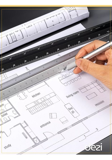 Alttex Çizim İçin 30 Cm Metal Üçgen Cetvel 195668219 Gümüş