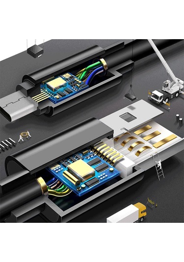 Jeemson Siyah 9v Hızlı Şarj Type-c Kablosu - Usb Data Ve Şarj İçin 1 Metre Uzunluk