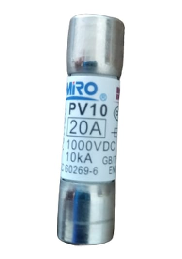 Bor 20 A Amper Dc 1000 V Solar Kartuş Silindirik Sigorta