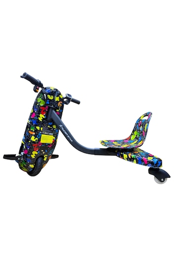 Drift Car Elektrikli Kaykay Drift Scooter Bluetooth Hoparlörlü RS-R1 Colors Numbers Grafiti
