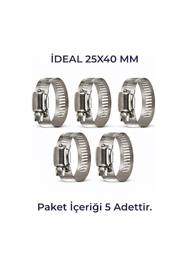 Hortum Kelepçesi 5 Adet 25x40' Lık