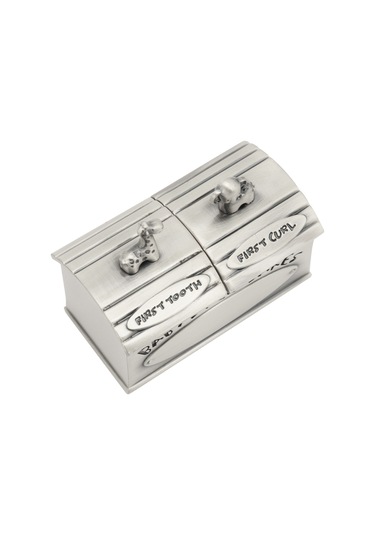 Moveevo Çocukların Diş Ve Tüy Hafızalarını Saklamak İçin Avrupa Stili Çinko Alaşımlı Mini Anı Kutusu - Gümüş Rengi, Ev Dekorasyonu Ve Hediye Seçeneği