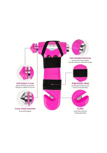 Elmpaly Yeşil Araç Emniyet Çekici Cam Kırıcı Emniyet Kemeri Kesici Acil Kaçış Çekiç