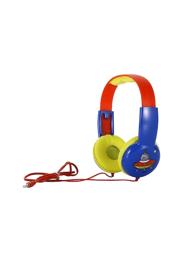 Suofeng Kıd101 Çocuk Kulaklığı: Hafif, Taşınabilir, 85db Ses Sınırlamalı, 3-16 Yaş Uyumlu, Mavi Gemi Desenli