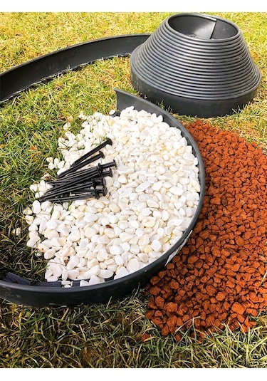 Trend Bahçe Çim Ayırıcı 10 M Siyah Çim Bahçe Sınırlayıcı Taş Top