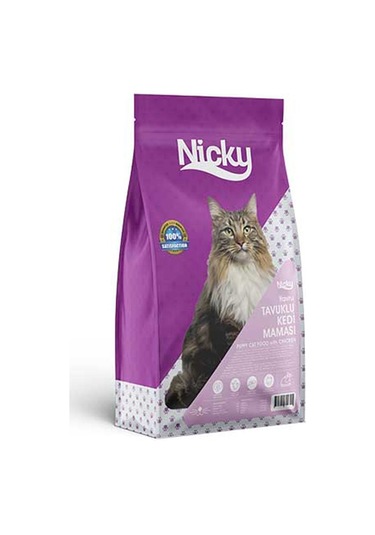 Nicky Kitten Tahıllı Tavuklu Yavru Kedi Maması 15 KG