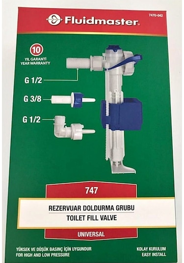 Fluid Master VitrA Kale Serel Creavit Bocci Uyumlu Gömme Rezervuar Doldurma Grubu / Şamandıra Diğer