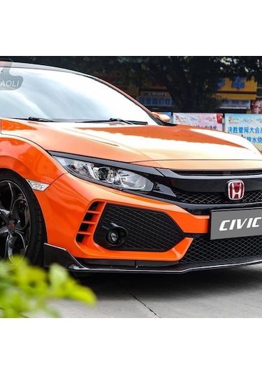 Honda Civic Fc5 Uyumlu Typer Ön Panjur Ve Far Kaşları 2016+
