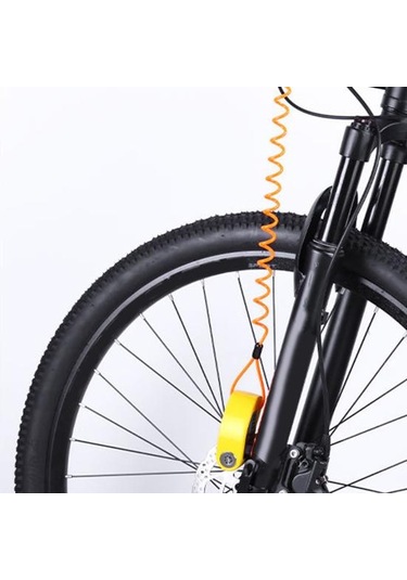 Kırmızı Disk Fren Kilidi Hatırlatma Kablosu 120cm Geri Çekilebilir Çelik Tel Parlak Renkli Mo Dağ Bisikleti Kilit & Alarm 56815666