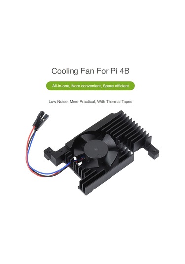Raspberry Pi 4b İçin Waveshare Özel Hepsi Bir Arada Alüminyum Alaşımlı Soğutma Fanı