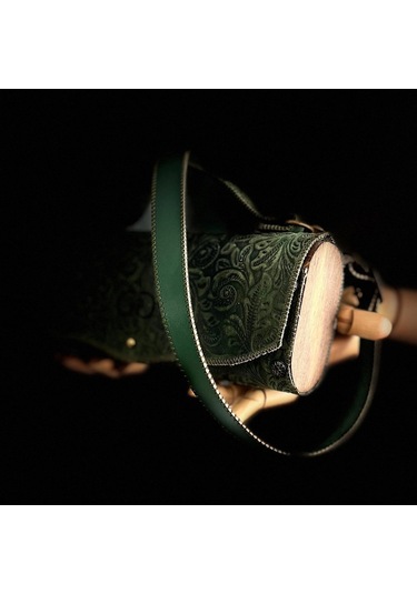 Hakiki Deri, El Yapımı Bayan Çanta, Bayan Cüzdan Larissa V41 Yeşil