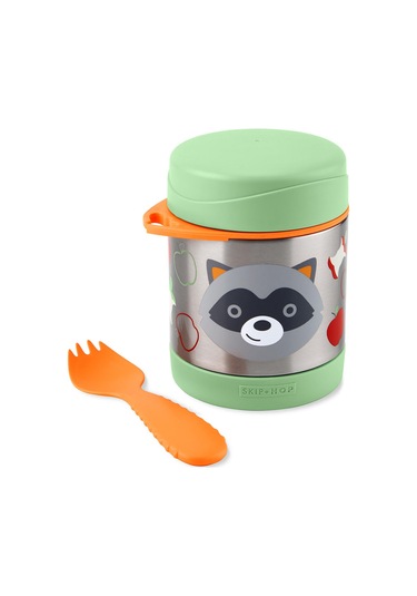 Skip Hop Zoo Paslanmaz Çelik Termos Rakun Yeşil