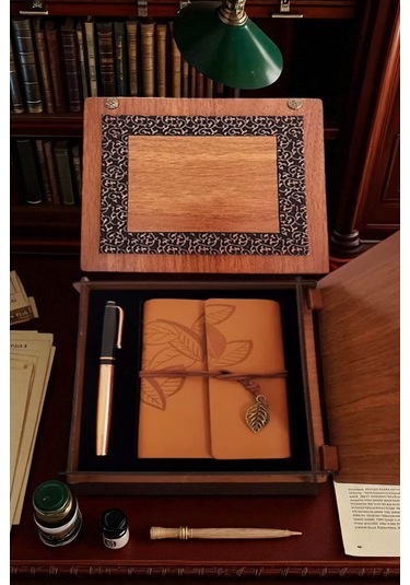 Deri Defter Ve Kalem Set