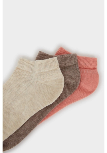 DeFacto Kadın 3'lü Pamuklu Patik Çorap F5430AXNSBN1