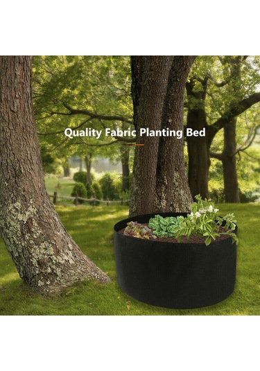 Padalink Siyah Felt Bitki Yetiştirme Çantası - Kolay Kurulumlu Bahçe Bitki Yetiştirme Aleti S Boyut Siyah