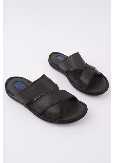 Muggo Eco Garantili Erkek Günlük Hakiki Deri Rahat Yumuşak Taban Ortopedik Terlik Kahverengi Muggo Eco Garantili Erkek Günlük Hakiki Deri Rahat Yumuşak Taban Ortopedik Terlik Kahverengi