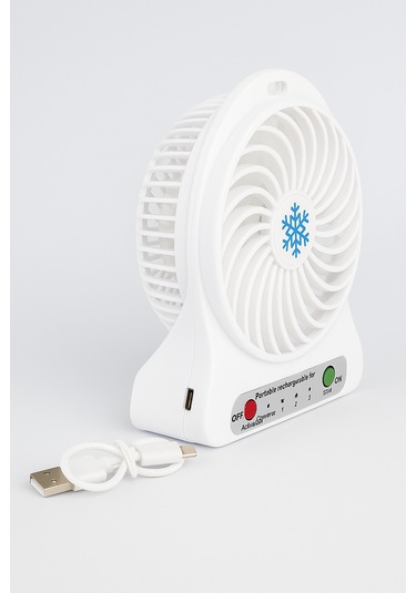 Masaüstü Usb Sarjlı Fan 3 Kademe & Portatif Fan Soğutucu Mini Vantilatör
