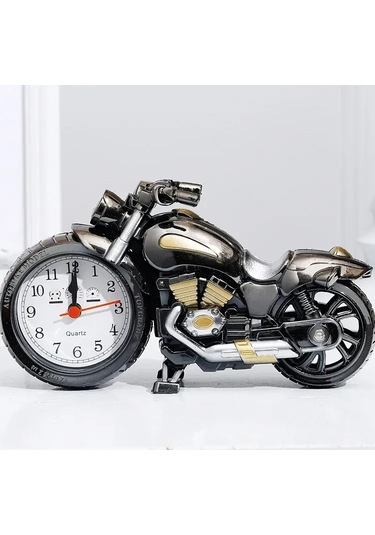 Kosona Motorsiklet Modeli Dekoratif Alarm Saati - Akıllı Göstergeli, Pil İle Çalışır, Ev Ve Ofis Dekoru, Öğrencilere Uygun