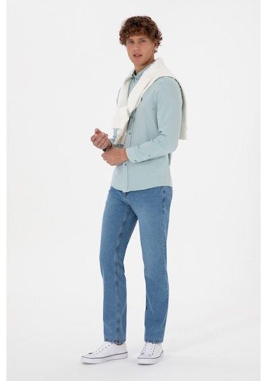 U.s. Polo Assn. Erkek Koyu Mint Gömlek Basic 50316723-vr152 Koyu Mınt