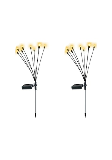 Yaozixia Adet Güneş Enerjili Yol Işıkları Otomatik Açma/kapama Dış Mekan Bahçe Işığı Bahçe Veranda Yürüyüş Yolu İçin Peyzaj Aydınlatması Çok Renkli