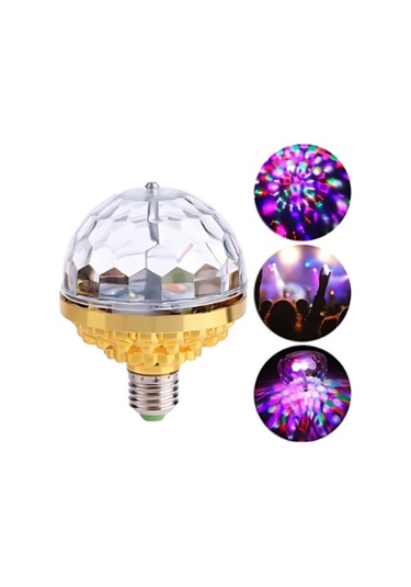Konesam Rgb Döner Kristal Mavi Işık, 6w E27 Led Sahne Ampülü, Parti/disko/noel İçin Renkli Işık Gösterisi