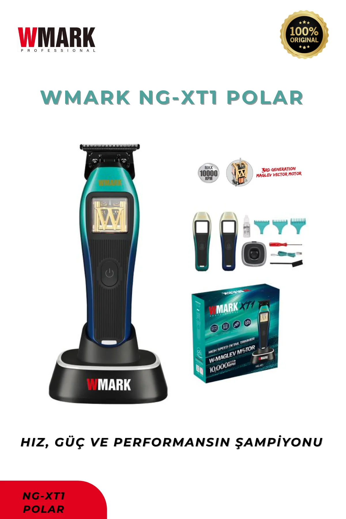 Wmark Ng-xt1 Polar Pro Detay Trimmer Maglev Vector Motor 3 saat