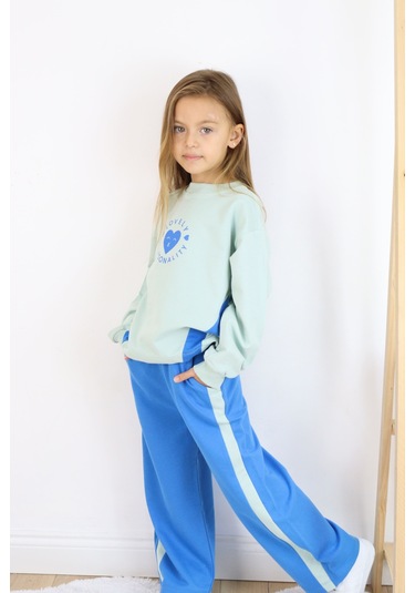 Kız Çocuk İspanyol Paça Basic Takım Yeşil