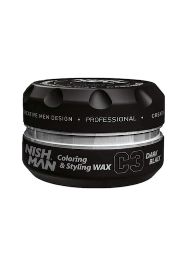 Nish Man C3 Coloring Color Saç Şekillendirici Wax Siyah 100 ML