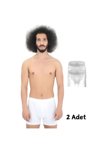 Erkek Boxer Likralı 6'lı Premium Paket Siyah-Beyaz