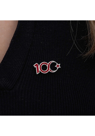 Gümüş Ay Yıldız 100.yıl Rozet