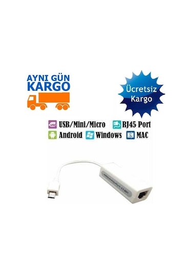 Micro Usb Ethernet 4673P Kartı Lan Ethernet Card Rj45 Network Bil
