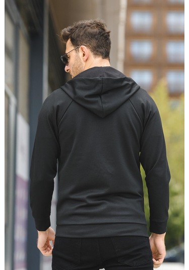 Oksit Yveh Micro İnterlok Kapüşonlu Fermuarlı Hırka Sweatshirt