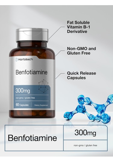 Horbaach Benfotiamine 300mg 60 Capsules