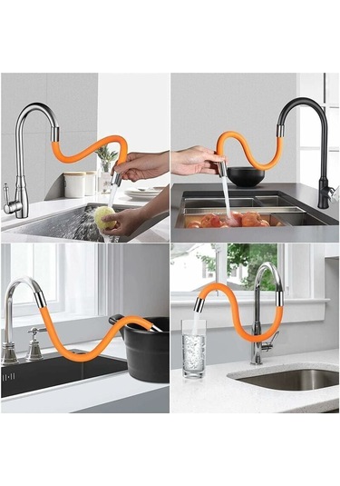 Esnek Su Hortumu Uzatma 20 Cm Silikon Ayarlanabilir B Diğer