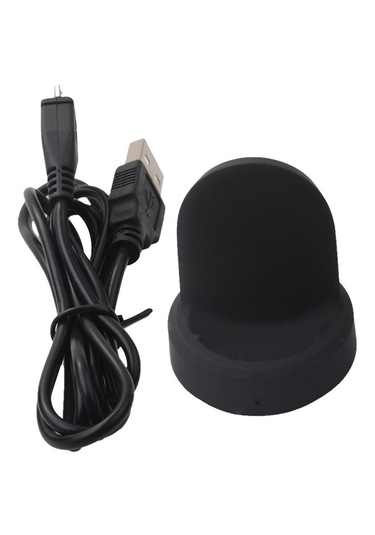 Suntek Samsung Uyumlu Gear Sport Sm-r600 Watch Siyah Için Kablosuz