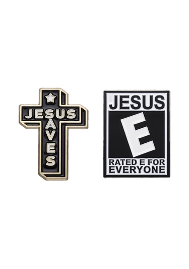 Jesus Christianity Emaye Iğneler Retro Vintage Yafel Rozet Broş Toptan Metal Set Set Çok Renkli