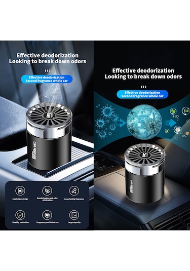 Jeemson Oto Cam Koltuk Aromaterapi: Doğal Bitki Özü İle Koku Giderici, Hava Temizleyici, Uzun Süreli Kokulu Limon Aromalı