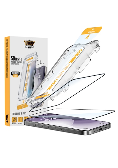 Buff Apple Uyumlu   iPhone 16 Plus 5d Easyfit 2 Adet Ekran Koruyucu
