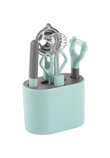 Sones 6 Adet / Set Paslanmaz Çelik Soyucu Mutfak Aletleri Seti Depolama Tutucu İle