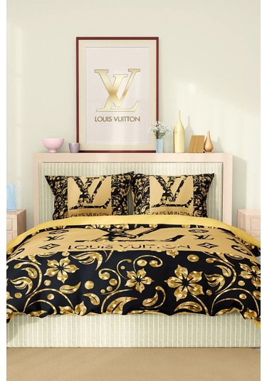 Marka Nevresim Takımı Çift Kişilik Pamuklu Saten Kumaş 6 Parça 3d Dijital Baskı Duvet Cover Set Model No:84 Renkli