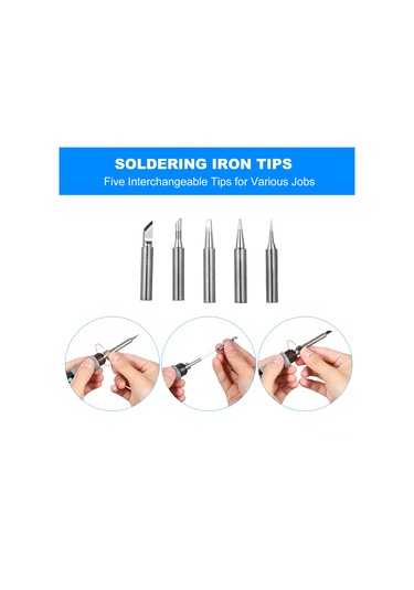 Yifomall 90w Dijital Lcd Kaynak Demiri Seti - Programlanabilir Sıcaklık Ayarı, Otomatik Uyku Modu, Büyük Destek Ve Tam Zımba Takımı Eu Standartı