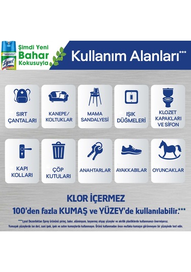 Lysol Dezenfektan Sprey Bahar Ferahlığı 2 x 400 ML