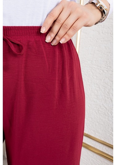 Beli Lastikli Salaş Ayrobin Pantolon - Vişne Çürüğü / A0103 Vişne Çürüğü