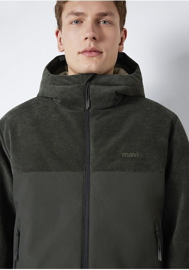 Mavi - Kapüşonlu Haki Ceket 0110772-71553 Haki